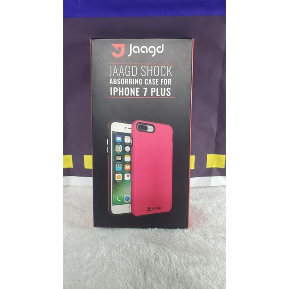 Jaagd iPhone 7 Plus Case, Slim Shock-Absorbing Modern Slim NonSlip Grip Black - Picture 1 of 4